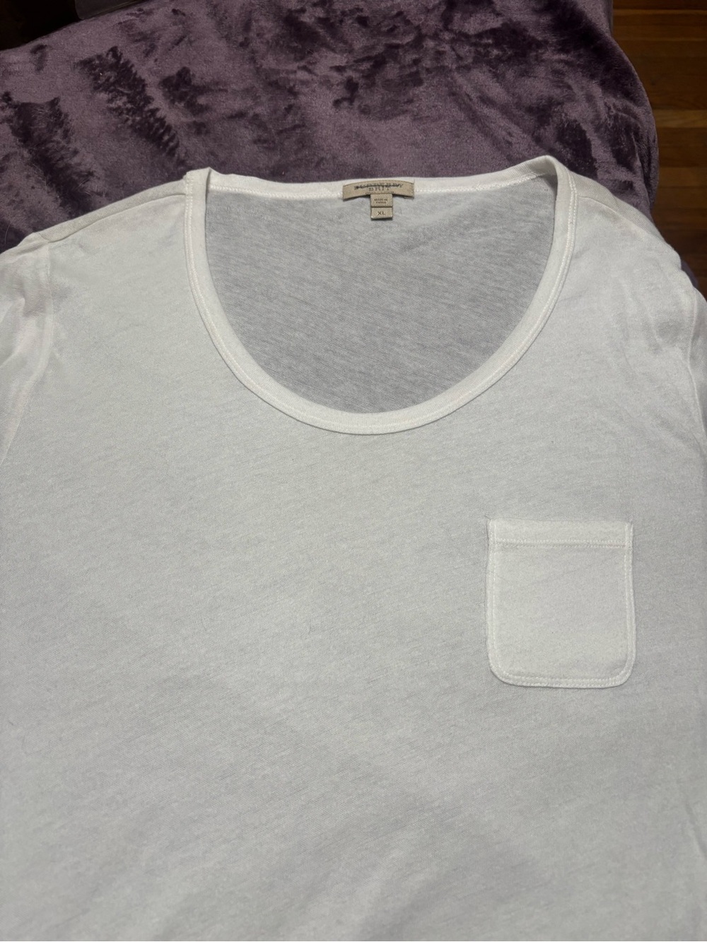 Burberry cream Scoop Neck Pocket Tunic